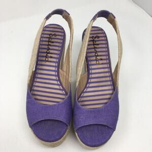 Splendid Purple Espadrille Wedges size 7.5M